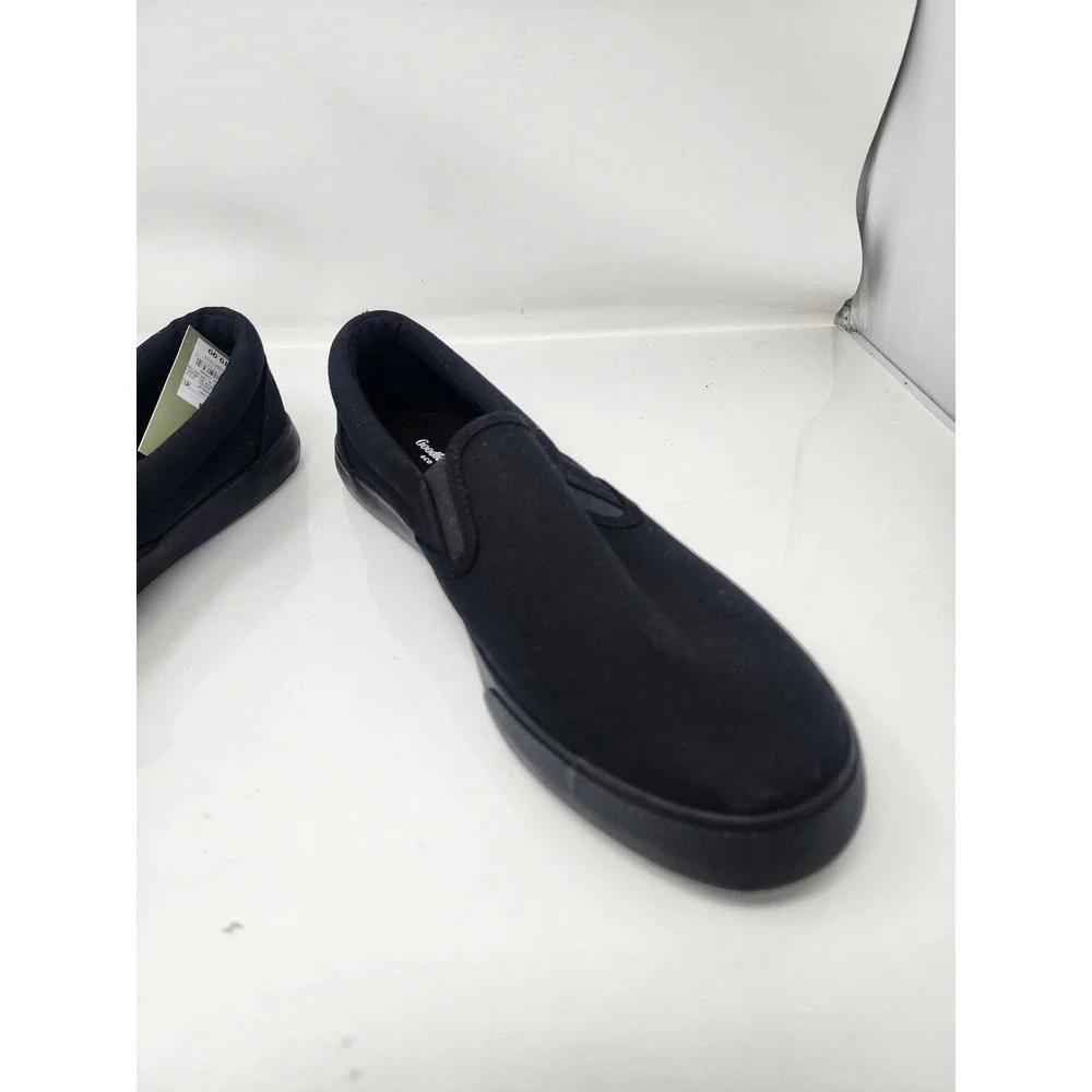 Goodfellow & Co Mens Phillip Slip On Sneakers Black Canvas Casual Size 13